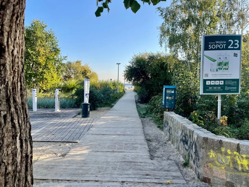 Beach entrance number 23 in Sopot.