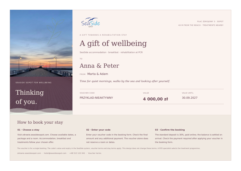 A moment for yourself - sample voucher